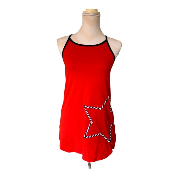 4th of JULY! LANDS' END patriotic cotton halter top July 4th Women's Medium - Picture 2 of 10